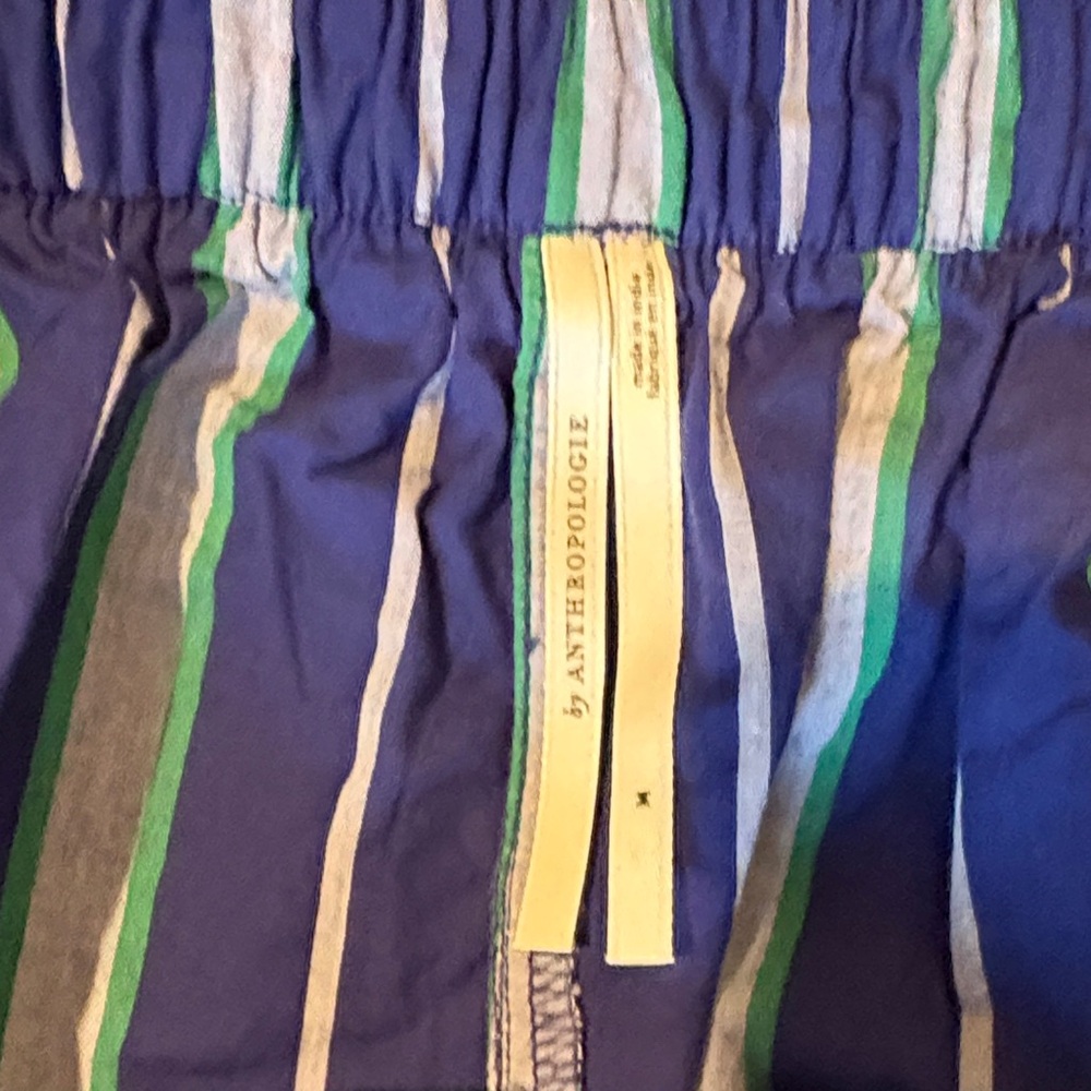 Blue Striped Anthropologie PJ bottoms - Picture 2 of 9